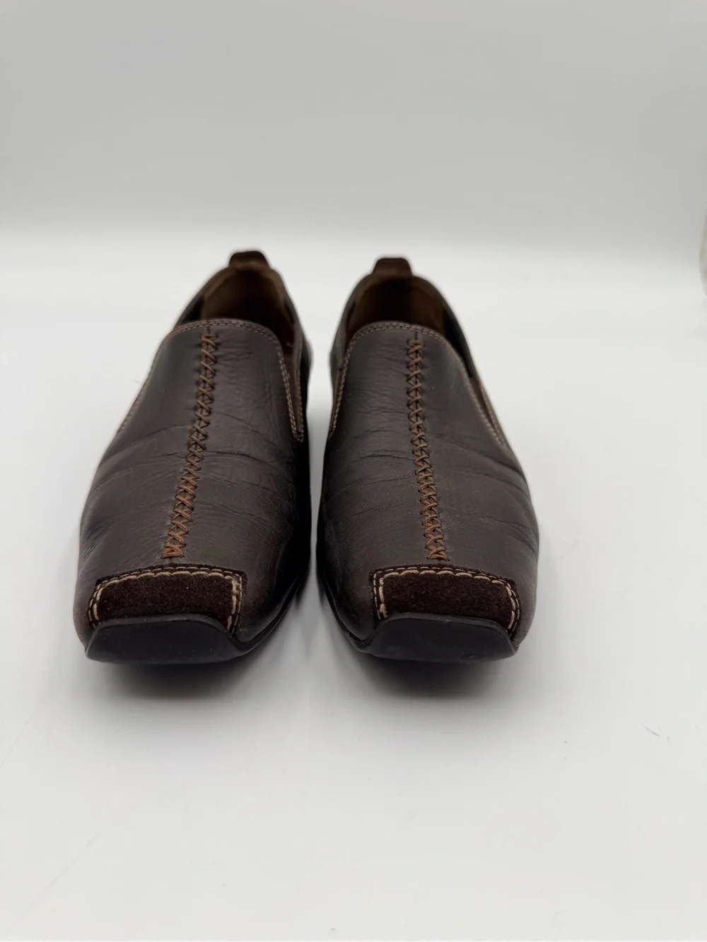 Paul Green Brown Leather & Suede Shoes Jada Sport Vintage Fashion Slip On Sz 5
